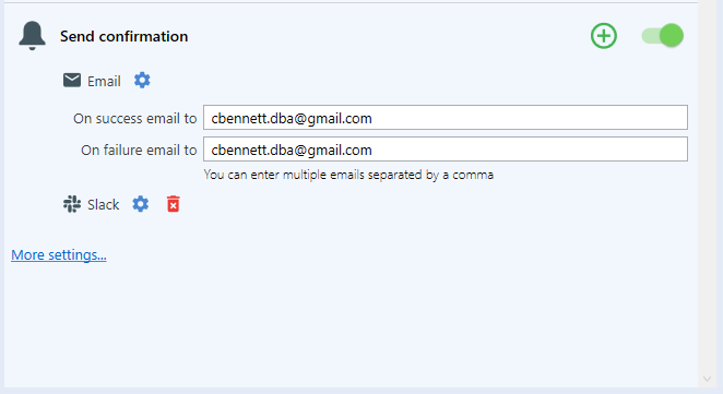 Set up notification e-mails — 6 / 6